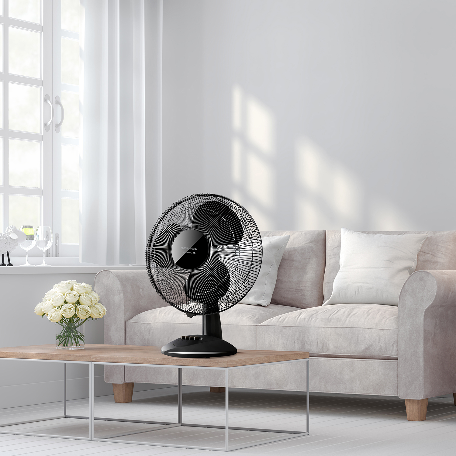 Ventilateur de table Taurus Gréco 16 Elégance noir