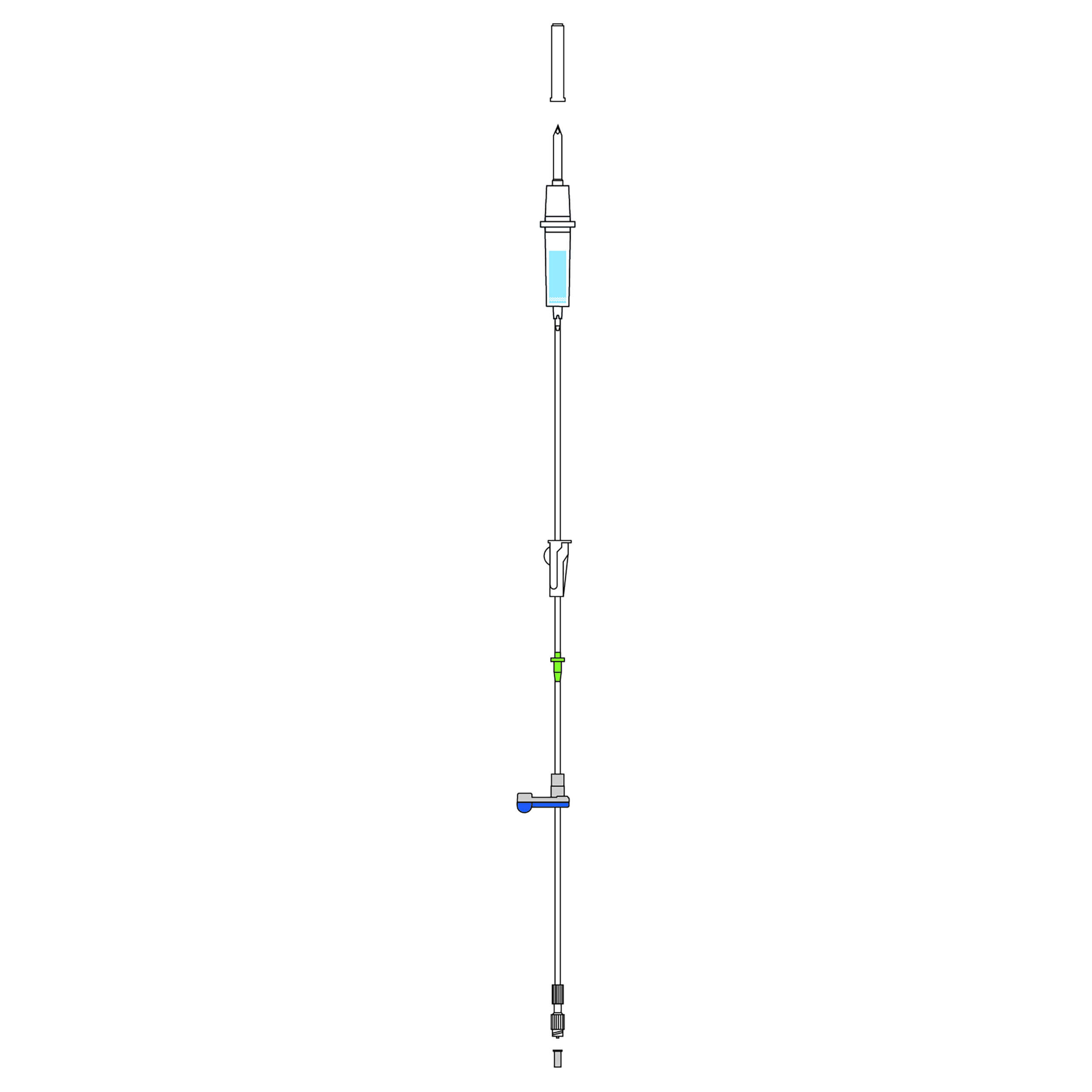 Tubulures pour pompes à perfusion AGILIA VP, VP MC (x30) Tubulure pour transfusion, filtre 200µm, PVC (TOTM)