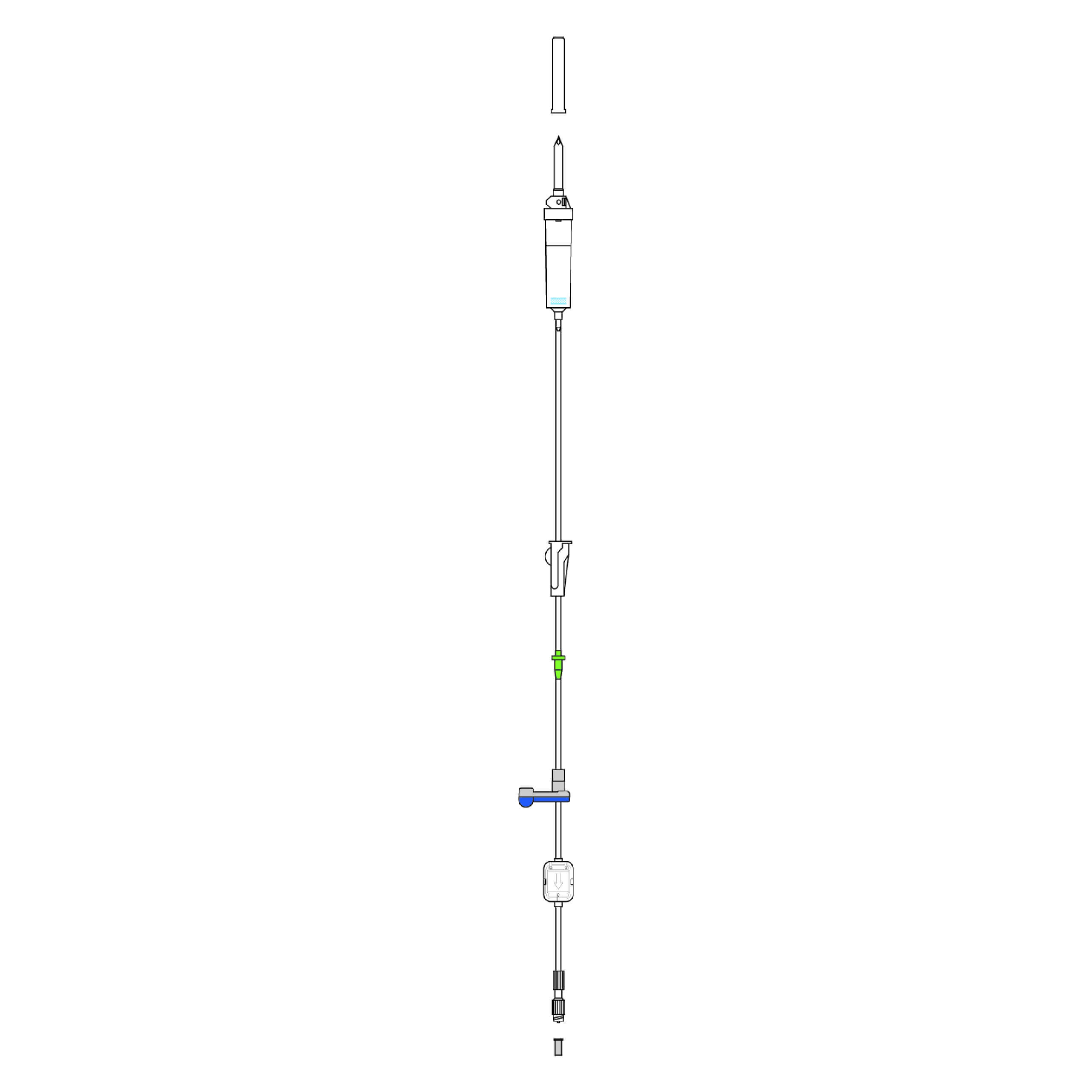 Tubulures pour pompes à perfusion AGILIA VP, VP MC (x30) Tubulure de nutrition parentérale PVC (TOTM), filtre 1,22µm