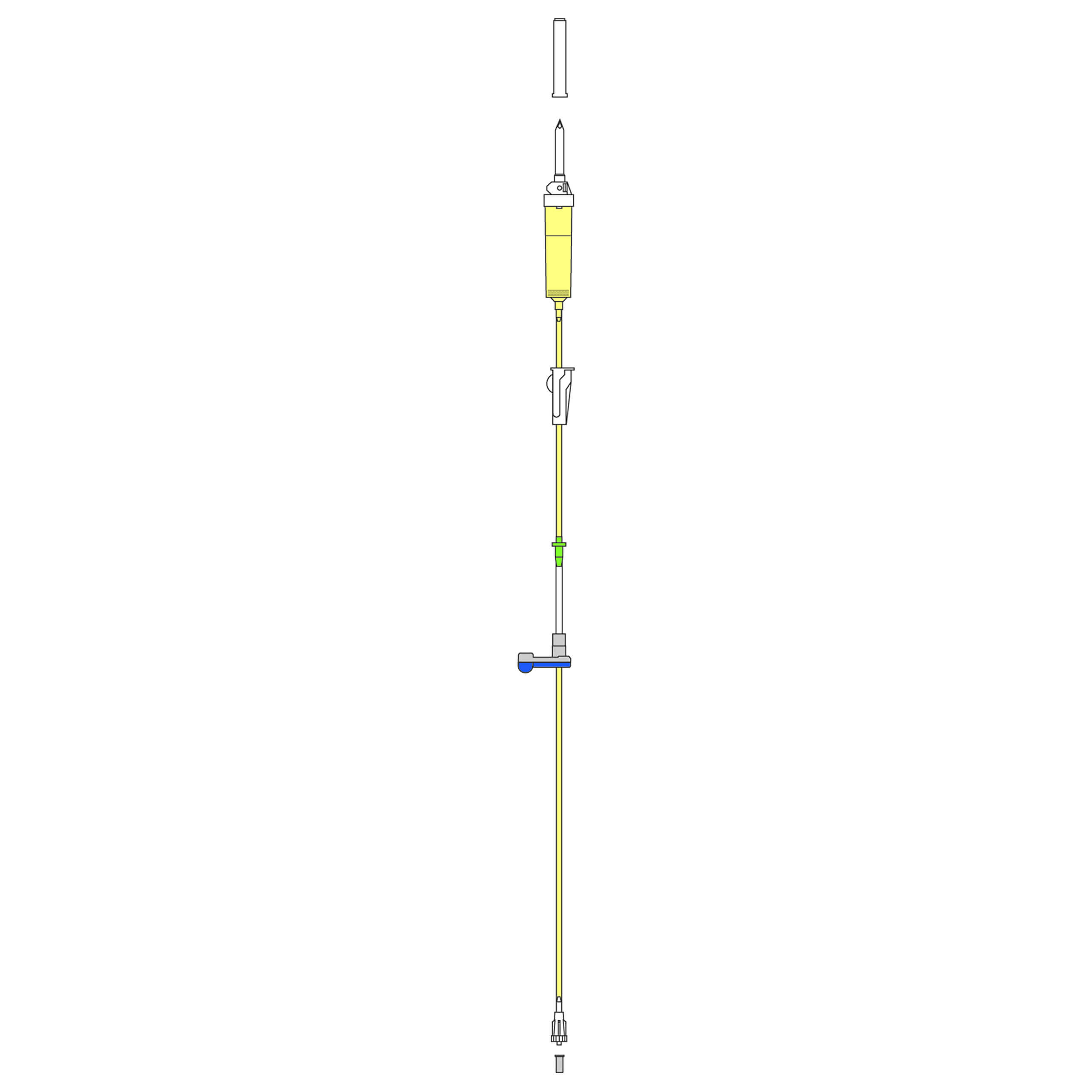 Tubulures pour pompes à perfusion AGILIA VP, VP MC (x30) Tubulure sans PVC pour perfusion opaque filtre 15µm L285cm
