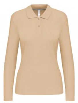 Polo femme manches longues - K244C - Toptex - 100% coton - couleur et taille choix
