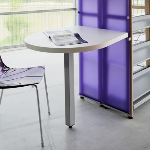 Table de bout de travée double face Magisteo - avec pied carré