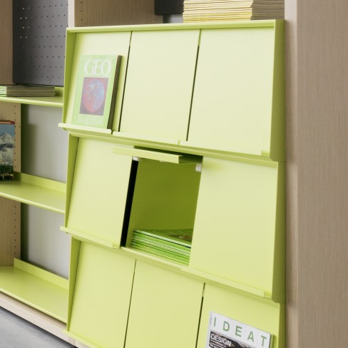 Présentoir à périodiques à insérer Magisteo - 2 cases - l. 60 cm