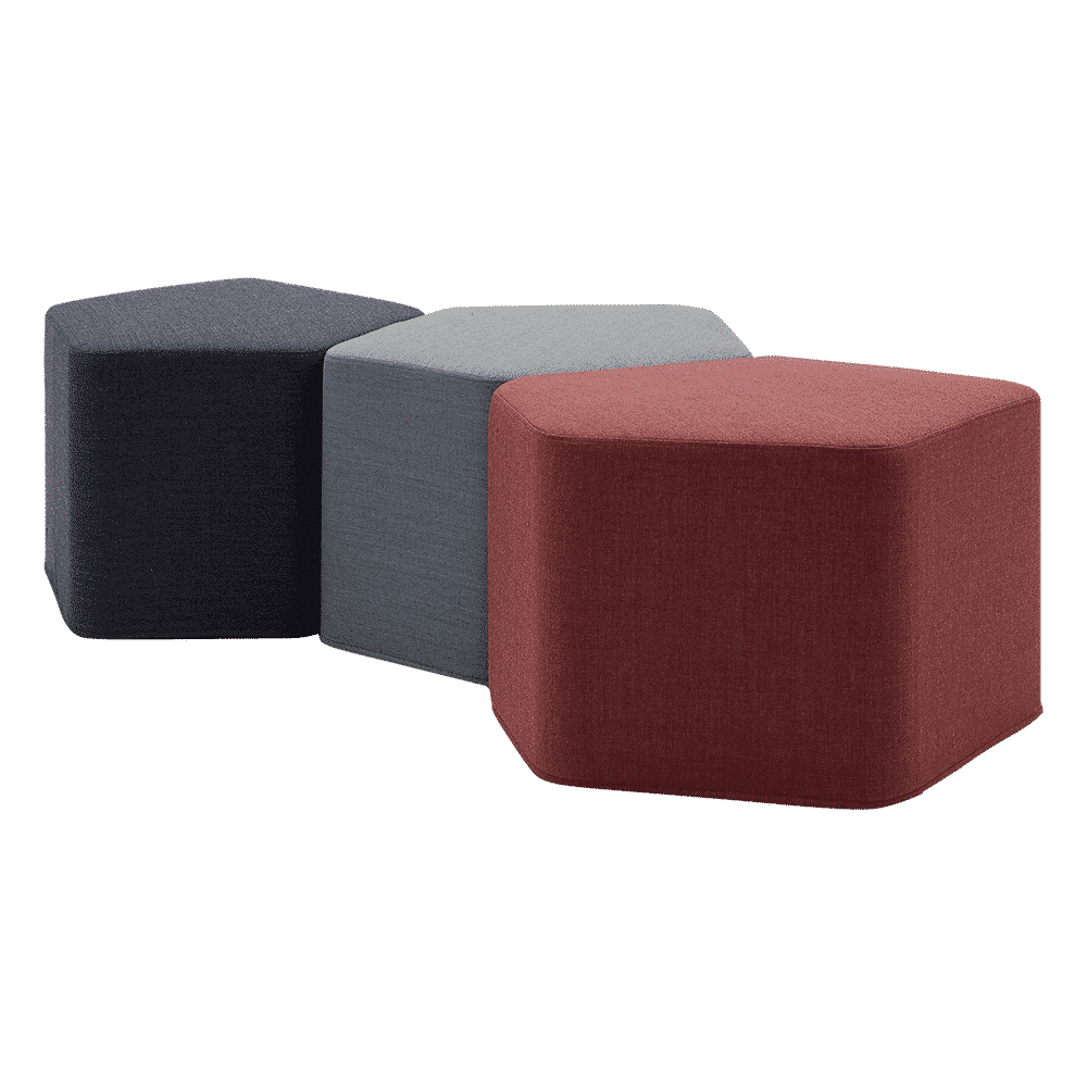 Pouf pentagone Lake - tissu
