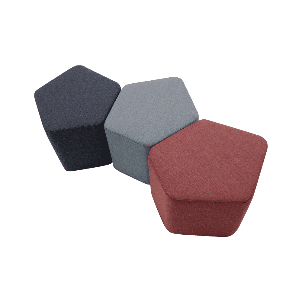 Pouf pentagone Lake - tissu