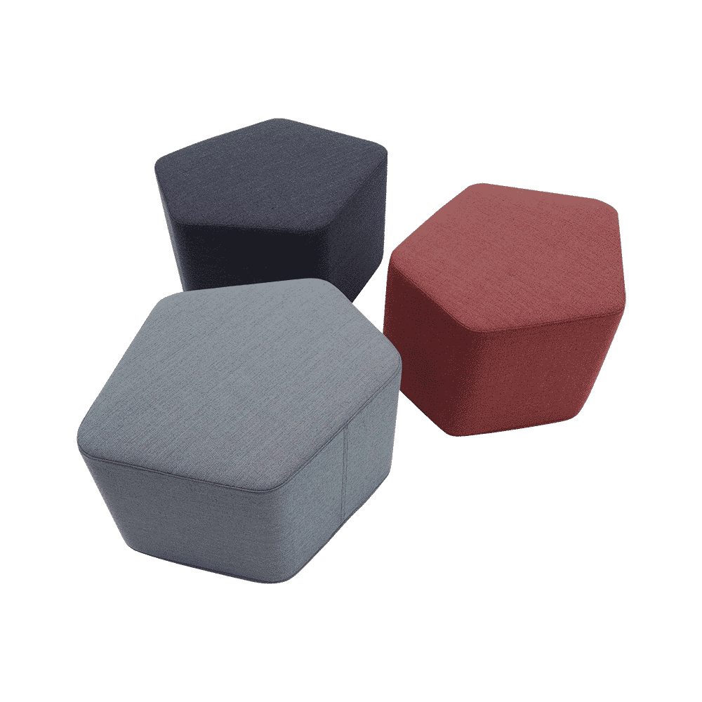 Pouf pentagone Lake - tissu