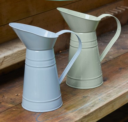 Pichet gris, ciment et vert Pâle - lot de 3