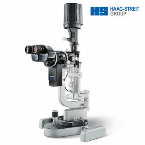 Lampe à fente HAAG-STREIT BQ 900 - LED (gris argent) 5 grossissements: 6,3x à 40x Oculaires 12,5x
