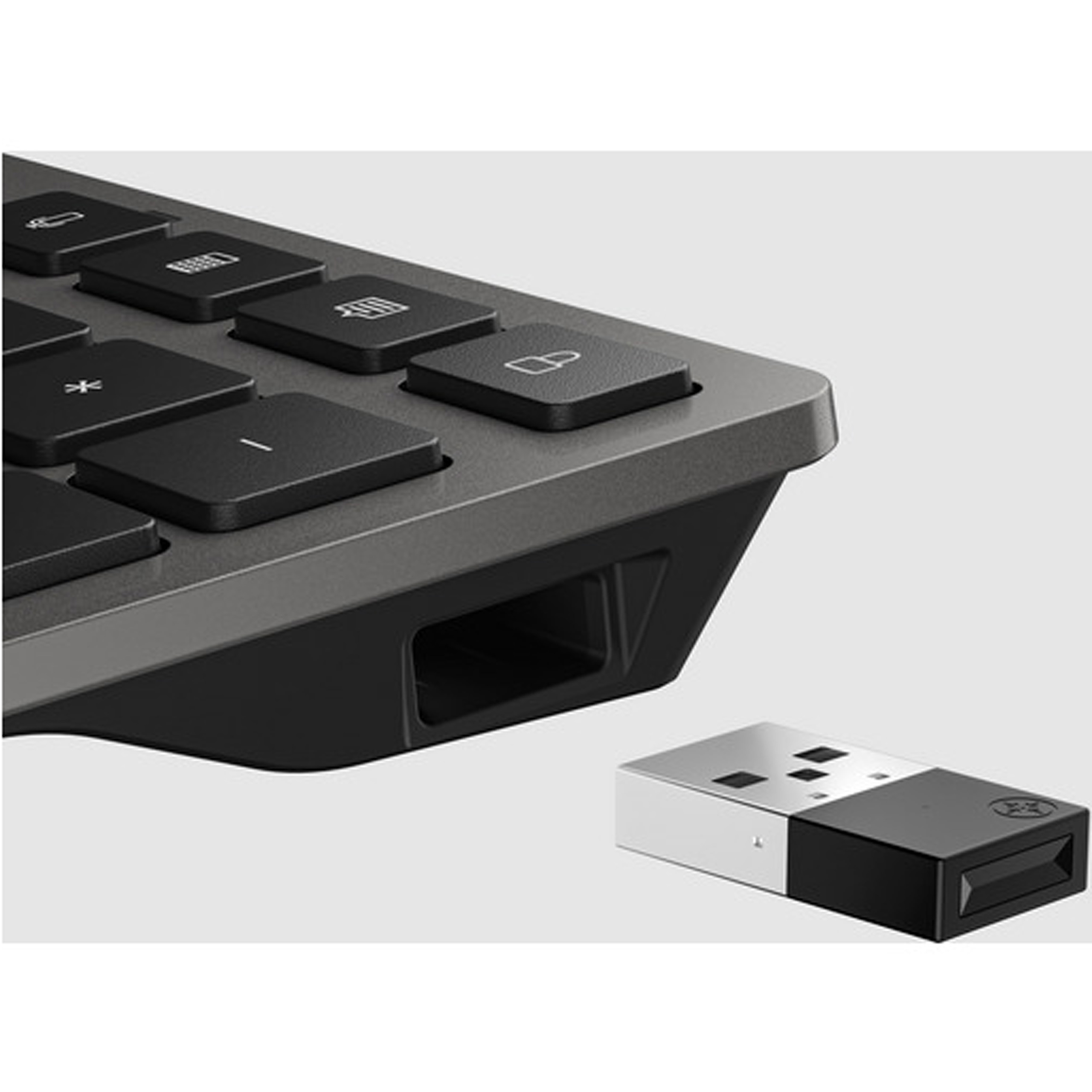 Clavier AZERTY sans fil - HP Premium - rechargeable - micro USB - noir
