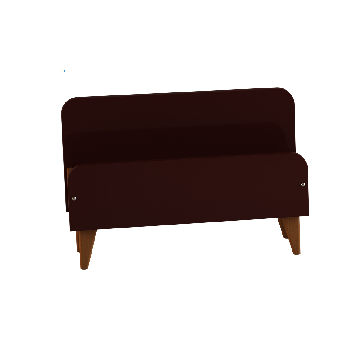 Lit avec chevet intégré - Lagune - 80 x 190 cm - sommier panneau - adapté PMR