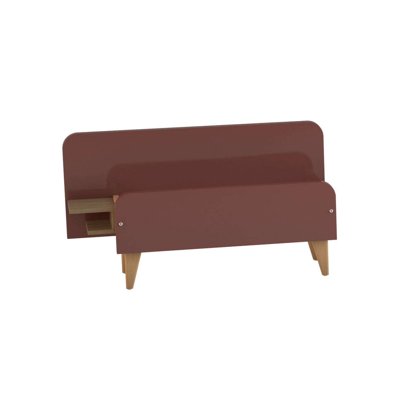 Lit avec chevet intégré - Lagune - 80 x 190 cm - sommier panneau - adapté PMR