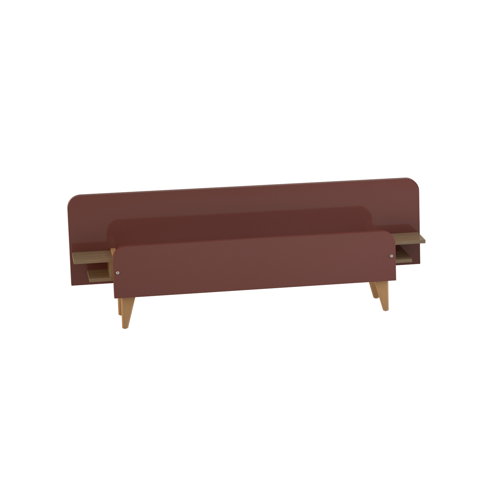 Lit avec chevet intégré - Lagune - 140 x 190 cm - sommier panneau - adapté PMR