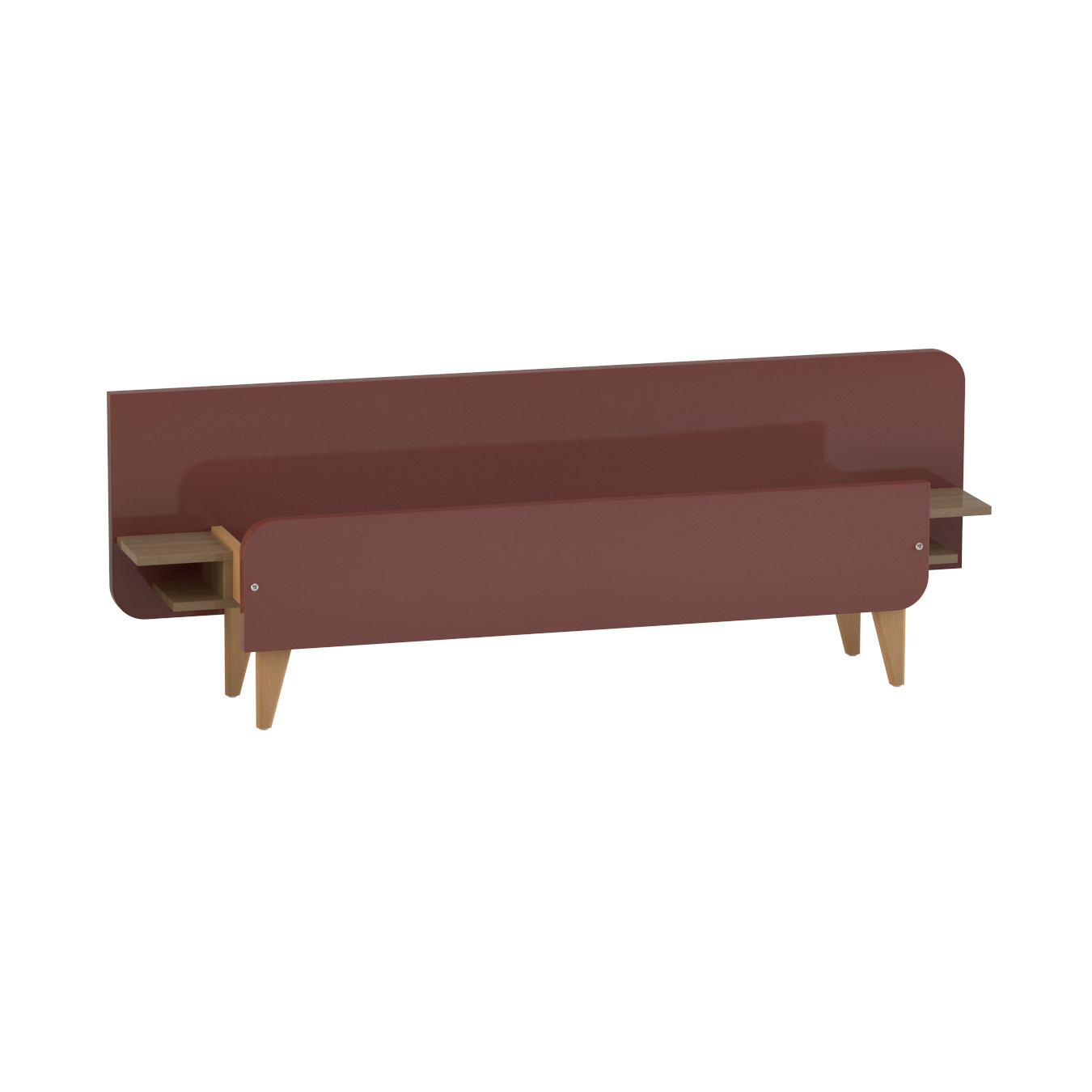 Lit avec chevet intégré - Lagune - 140 x 190 cm - sommier panneau - adapté PMR