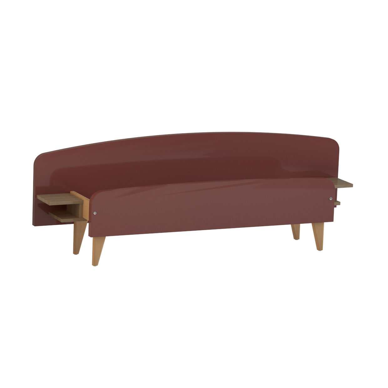 Lit avec chevet intégré - Lagune - 140 x 190 cm - sommier panneau - adapté PMR