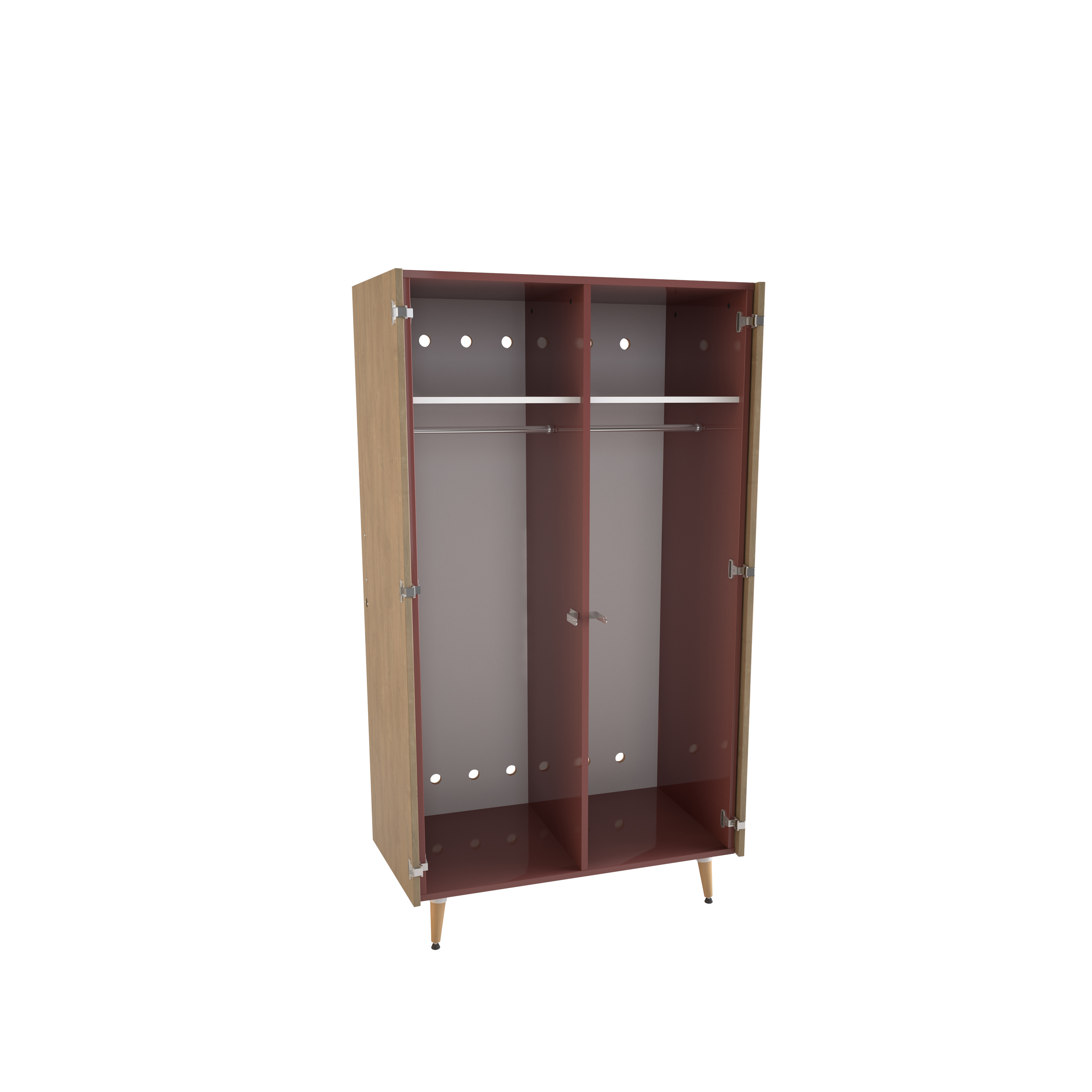 Armoire 2 portes Lagune - l. 95 x h. 180,8 x pr. 56,9 cm - penderie