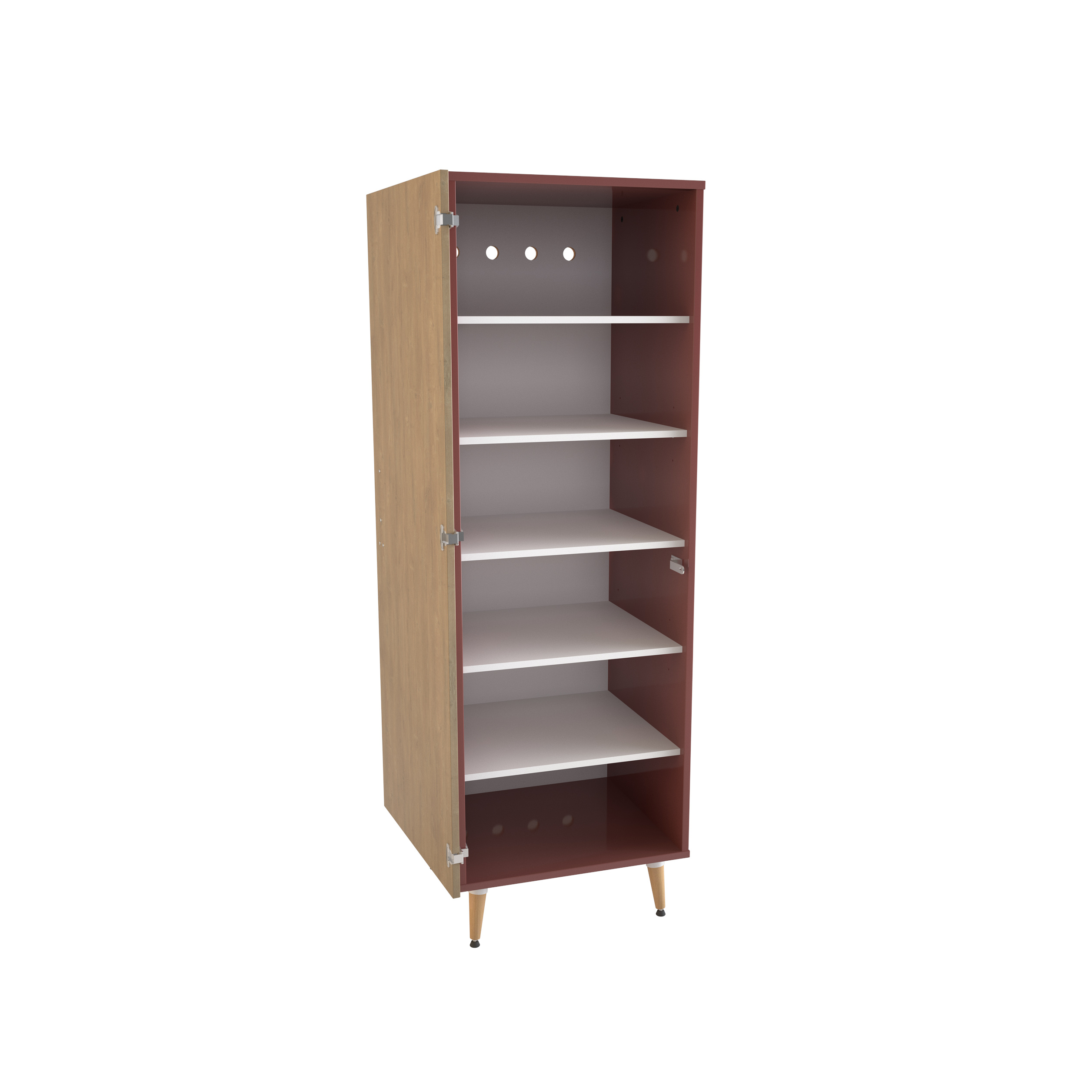 Armoire 1 porte Lagune - l. 60 x h. 180,8 x pr. 56,9 cm - lingère