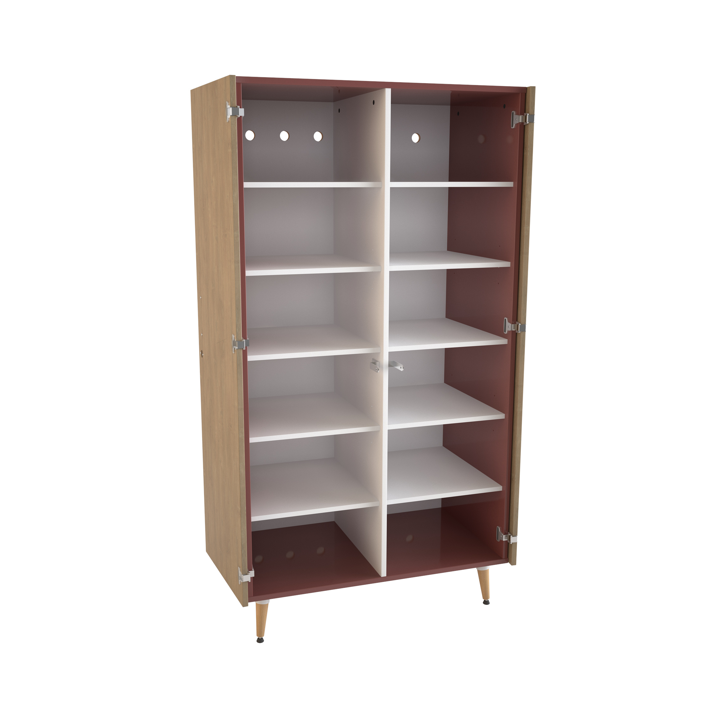 Armoire 2 portes Lagune - l. 95 x h. 180,8 x pr. 56,9 cm - lingère