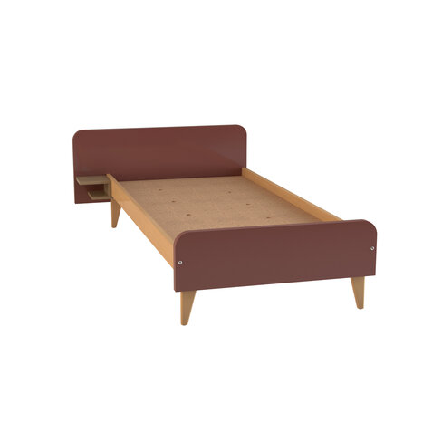 Lit avec chevet intégré - Lagune - 90 x 190 cm - sommier panneau