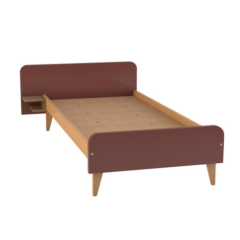 Lit avec chevet intégré - Lagune - 90 x 200 cm - sommier panneau