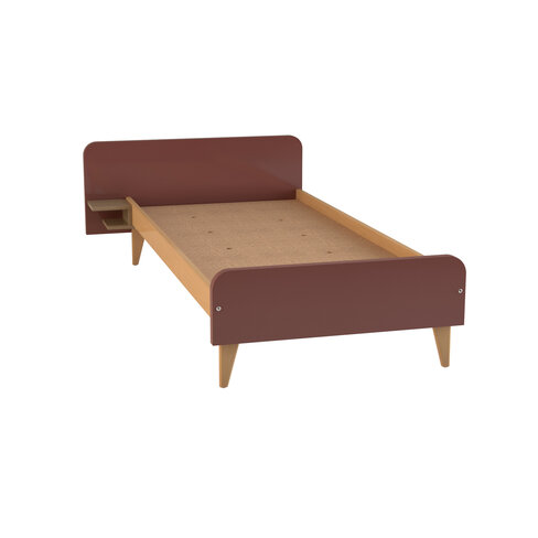 Lit avec chevet intégré - Lagune - 90 x 210 cm - sommier panneau