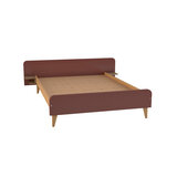 Lit avec chevet intégré - Lagune - 140 x 190 cm - sommier panneau
