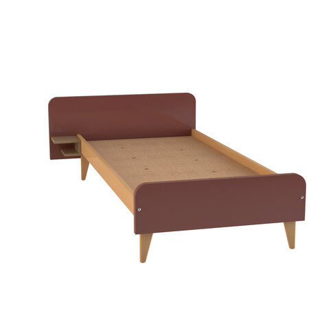 Lit avec chevet intégré - Lagune - 80 x 200 cm - sommier panneau - adapté PMR
