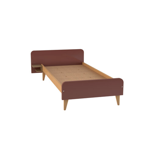 Lit avec chevet intégré - Lagune - 90 x 190 cm - sommier panneau - adapté PMR