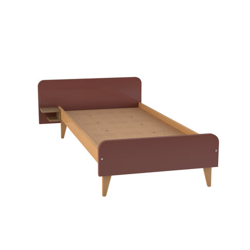 Lit avec chevet intégré - Lagune - 90 x 200 cm - sommier panneau - adapté PMR