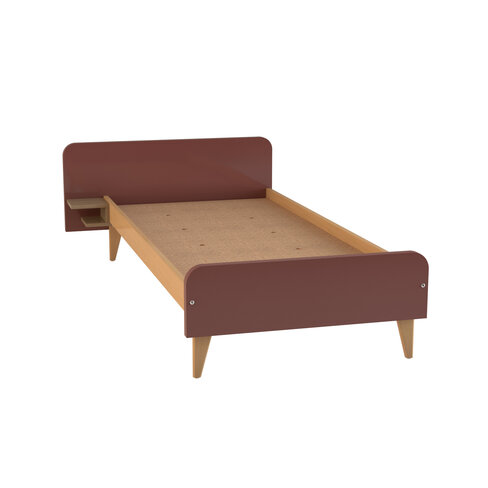 Lit avec chevet intégré - Lagune - 90 x 210 cm - sommier panneau - adapté PMR