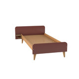 Lit avec chevet intégré - Lagune - 80 x 200 cm - sommier à lattes rigides - adapté PMR