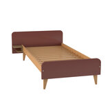 Lit avec chevet intégré - Lagune - 90 x 200 cm - sommier à lattes rigides - adapté PMR