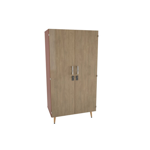 Armoire 2 portes Lagune - l. 95 x h. 180,8 x pr. 56,9 cm - penderie
