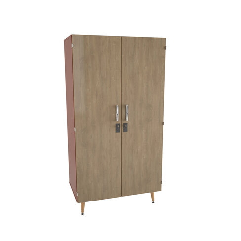 Armoire 2 portes Lagune - l. 95 x h. 180,8 x pr. 56,9 cm - lingère