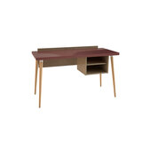 Bureau avec caisson ouvert - Lagune - l. 130 x pr. 58 cm