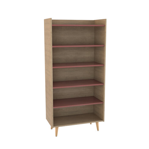 Bibliothèque - Lagune - l. 80 x h. 165,8 x pr. 40 cm - 5 tablettes