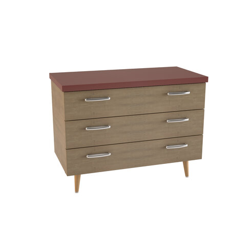 Commode 3 tiroirs - Lagune - l. 100 x h. 76 x pr. 50 cm