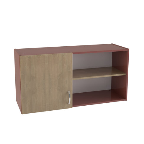 Meuble à suspendre - Lagune - l. 120 x h. 60 x pr. 40 cm - 1 niche ouverte et 1 porte - à fixer