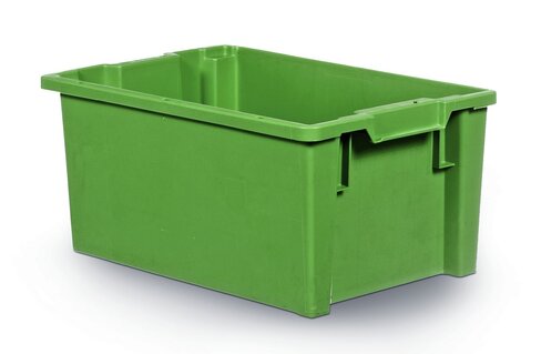 Bac de distribution gerbable norme Europe - parois et fond pleins - 50 l - 600 x 400 mm