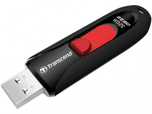 Clé USB 2.0 Transcend JetFlash 590 - rétractable - 32 Go- USB Type A