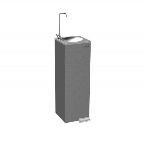 Fontaine à eau réfrigérée Eco D55 à pédale 59 l/h - inox