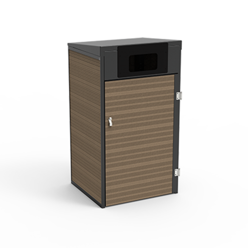 Abri conteneur TRINET Frontal Plastique recyclé et chanvre Boako - 1 x bacs 340 L