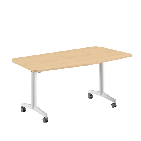 Table pliante Verb/Fliptop Twin - 160 x 80 cm - piétement mobile - plateau chevron mélaminé rabattable