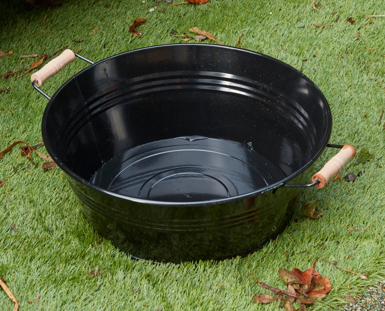 Seau à lait avec manche en bois - lot de 2