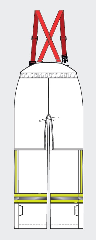 Surpantalon de protection multicouche avec réhausse dos - bleu marine - niveau 2 - en association pantalon TSI 50/50