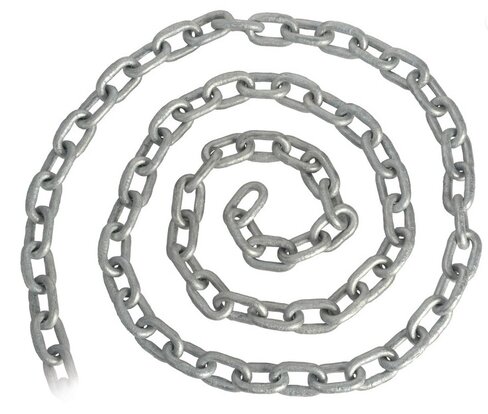 Chaine à maille liège galvanisée au feu - Ø 6mm - l. 100 m