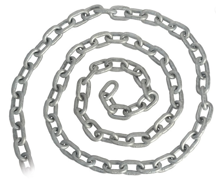 Chaine à maille liège galvanisée au feu - Ø 10 mm - l. 50 m