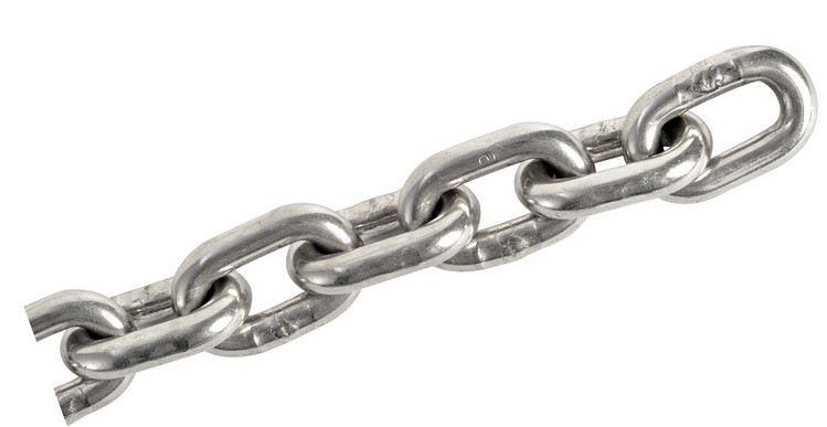 Chaine calibrée inox - Ø 6mm - l. 25m