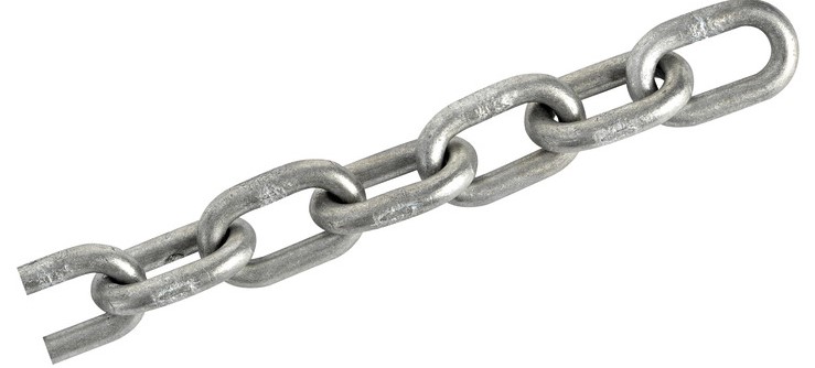 Chaine calibrée galvanisée au feu - Ø 6mm - l. 25m