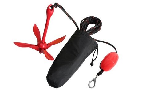 Mini kit mouillage (ancre grappin - 1,5 kg + cordage - 7,60 m + housse)