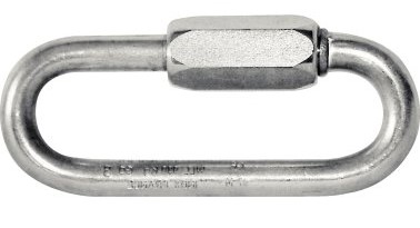 Maillon rapide acier grande ouverture - Ø 8 mm - (lot de 10)